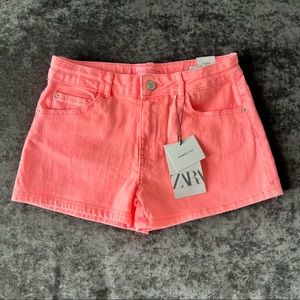 NWT Zara Girl’s Neon Orange Shorts